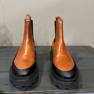 All Saints Black Leather Chelsea Boots